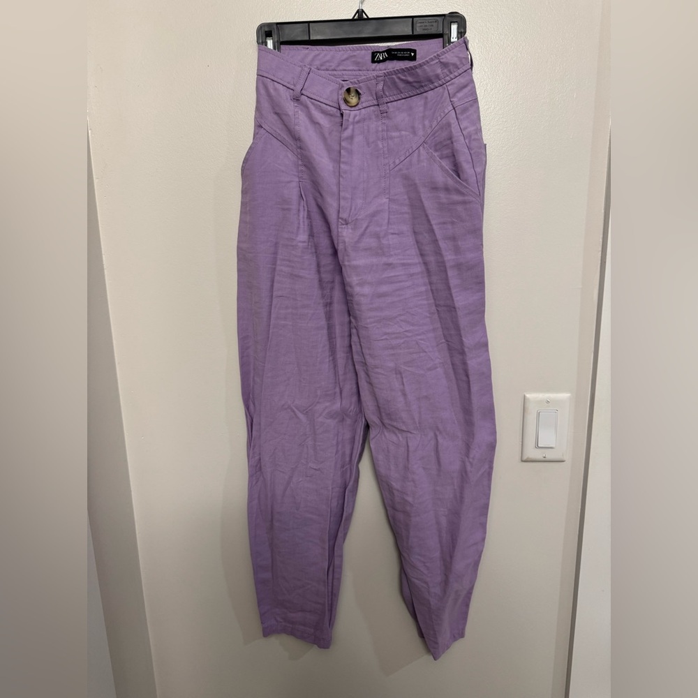 Zara purple loose trousers size xs
